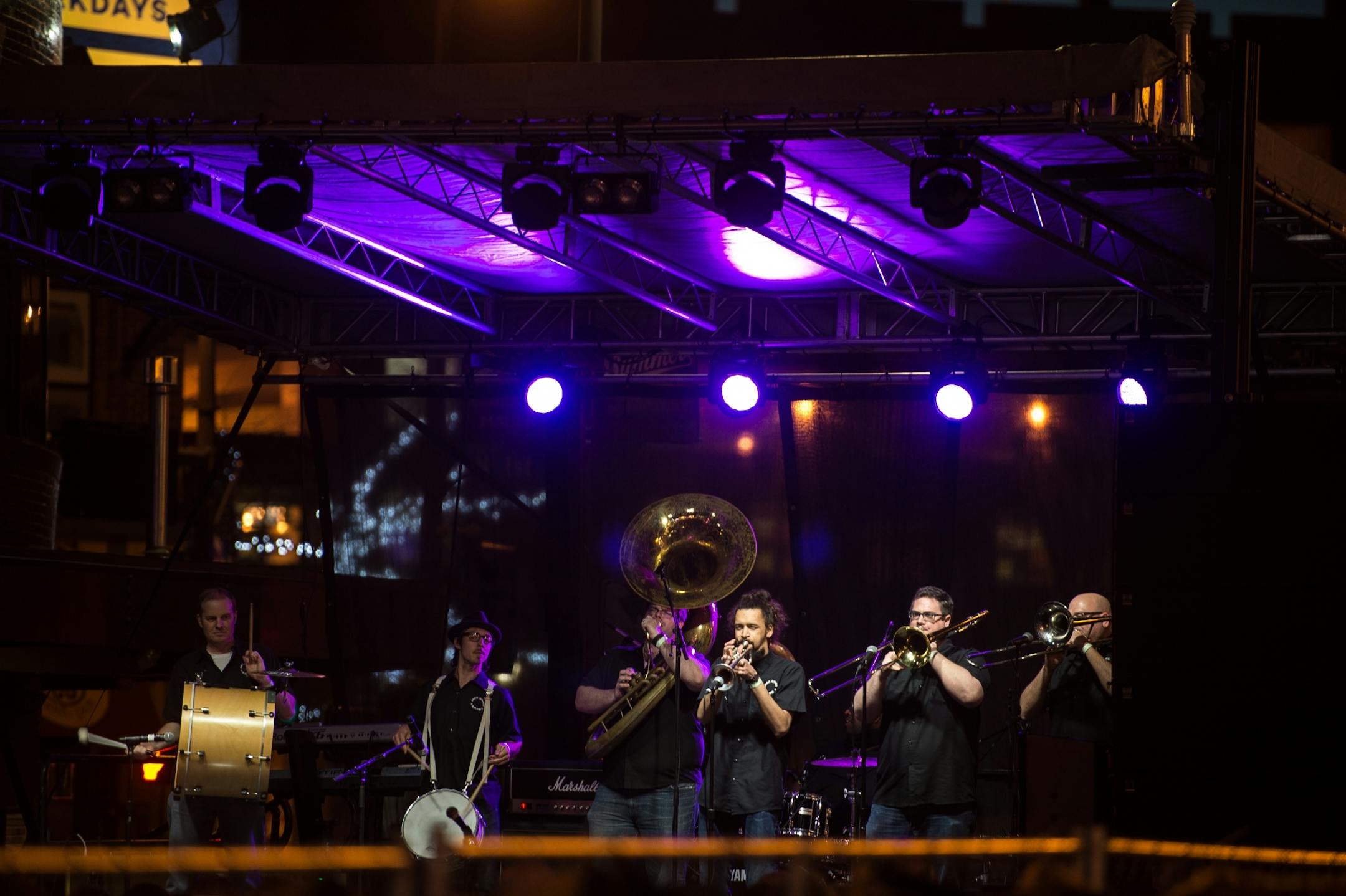 The Jack Brass Band performed Saturday.