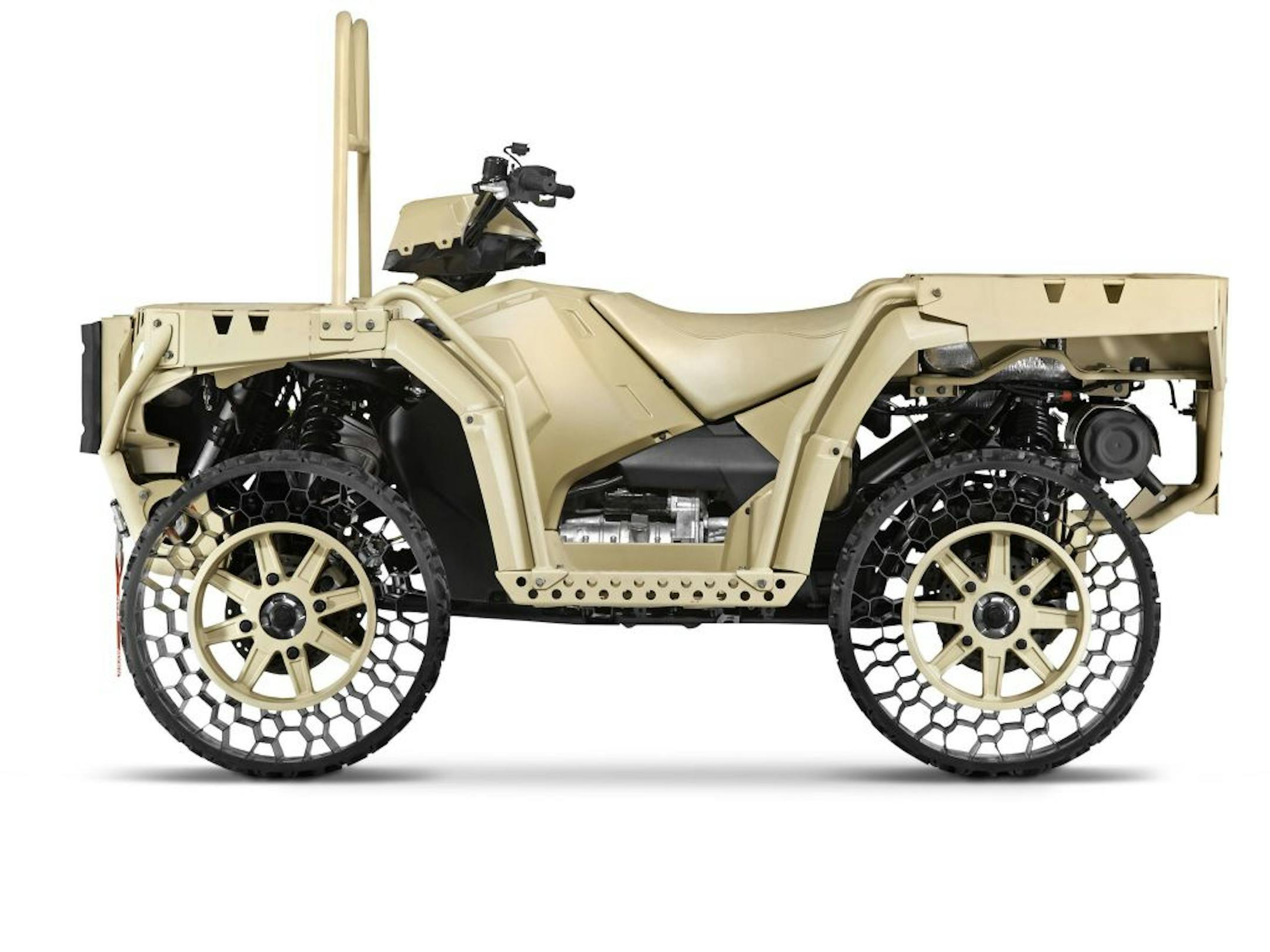 Polaris Defense Terrain Armor™ Non-pneumatic tires.
