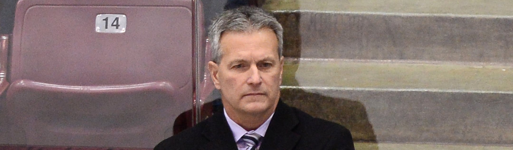 Minnesota Golden Gophers head coach Don Lucia watched the team before the puck dropped against the Penn State Nittany Lions Friday night. ] (AARON LAVINSKY/STAR TRIBUNE) aaron.lavinsky@startribune.com The University of Minnesota Golden Gophers men's hockey team played the Penn State Nittany Lions on Friday, Feb. 5, 2016 at Mariucci Arena in Minneapolis, Minn.