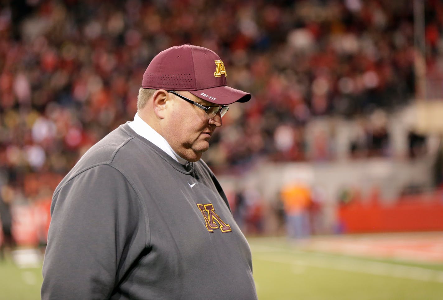 Minnesota head coach Tracy Claeys