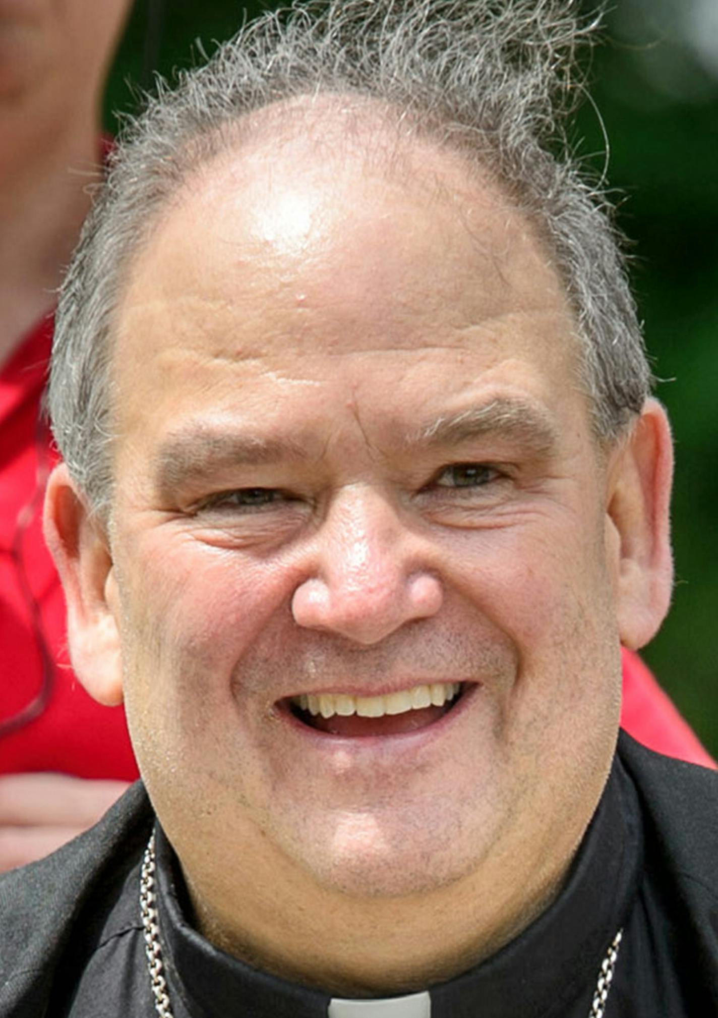 Archbishop Bernard Hebda, Apostolic Administrator of the Archdiocese of Saint Paul and Minneapolis. far right, walked with a group of priests out of Saint John The Evangelist Catholic Church, Rochester, for a Mass of priests only. ] GLEN STUBBE * gstubbe@startribune.com Wednesday, June 17, 2015 ORG XMIT: MIN1506171354540918