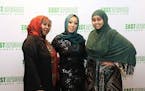 Amani Radman (center), CEO and founder of the East African Business Association, at the organization’s first annual gala in April. 