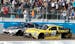 Carl Edwards, right, collided with Kevin Harvick at the finish line during a NASCAR Sprint Cup Series race at Phoenix International Raceway on Sunday.