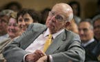 Former Federal Reserve Chairman Paul Volcker attends the Inaugural Michel Camdessus Central Banking Lecture on financial stability on July 2, 2014 in 