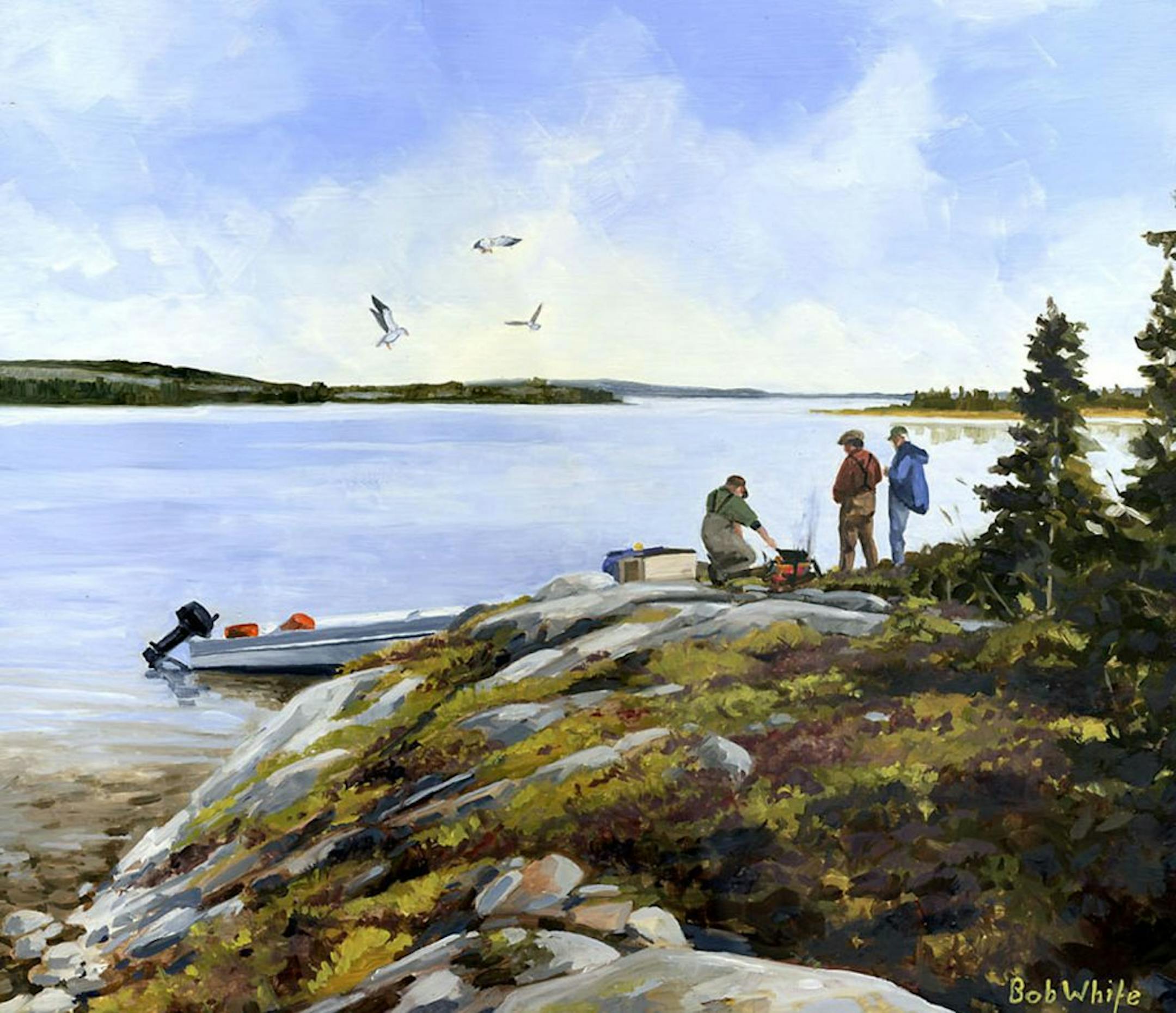 Sky Blue Waters -- Around the Fire by Bob White