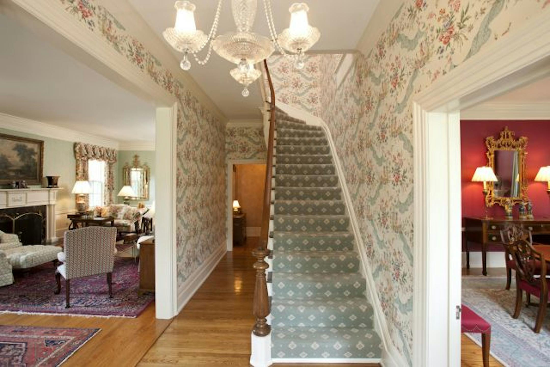 Main stairway of the Davern farmhouse in St. Paul.