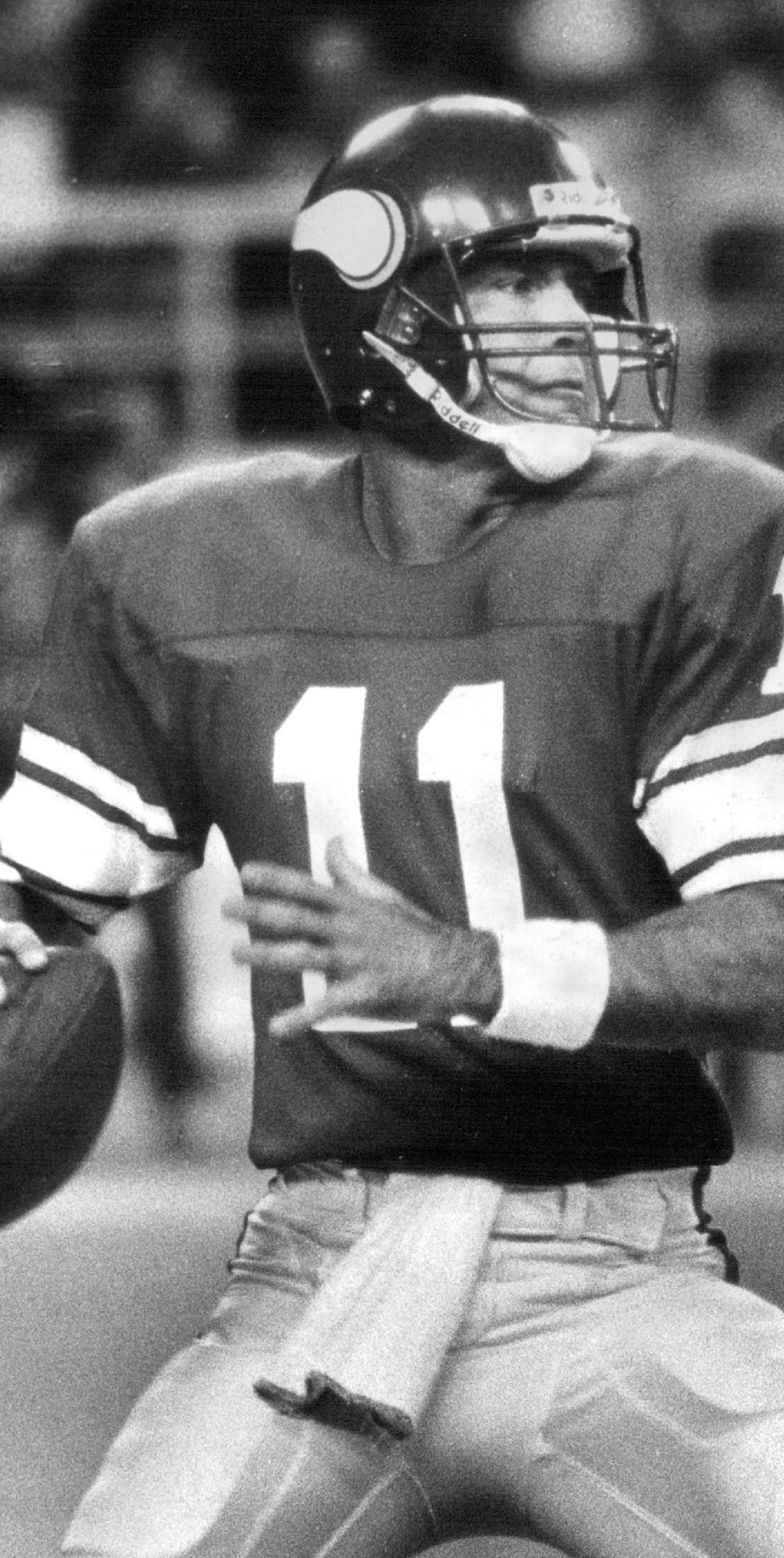 December 1, 1986 Wide Wilson -- Vikings quarterback Wade Wilson looked downfield for a receiver. Wilson about to throw a compete pass September 20, 1987 November 10, 1987 December 23, 1988 ORG XMIT: MIN2017012810073527