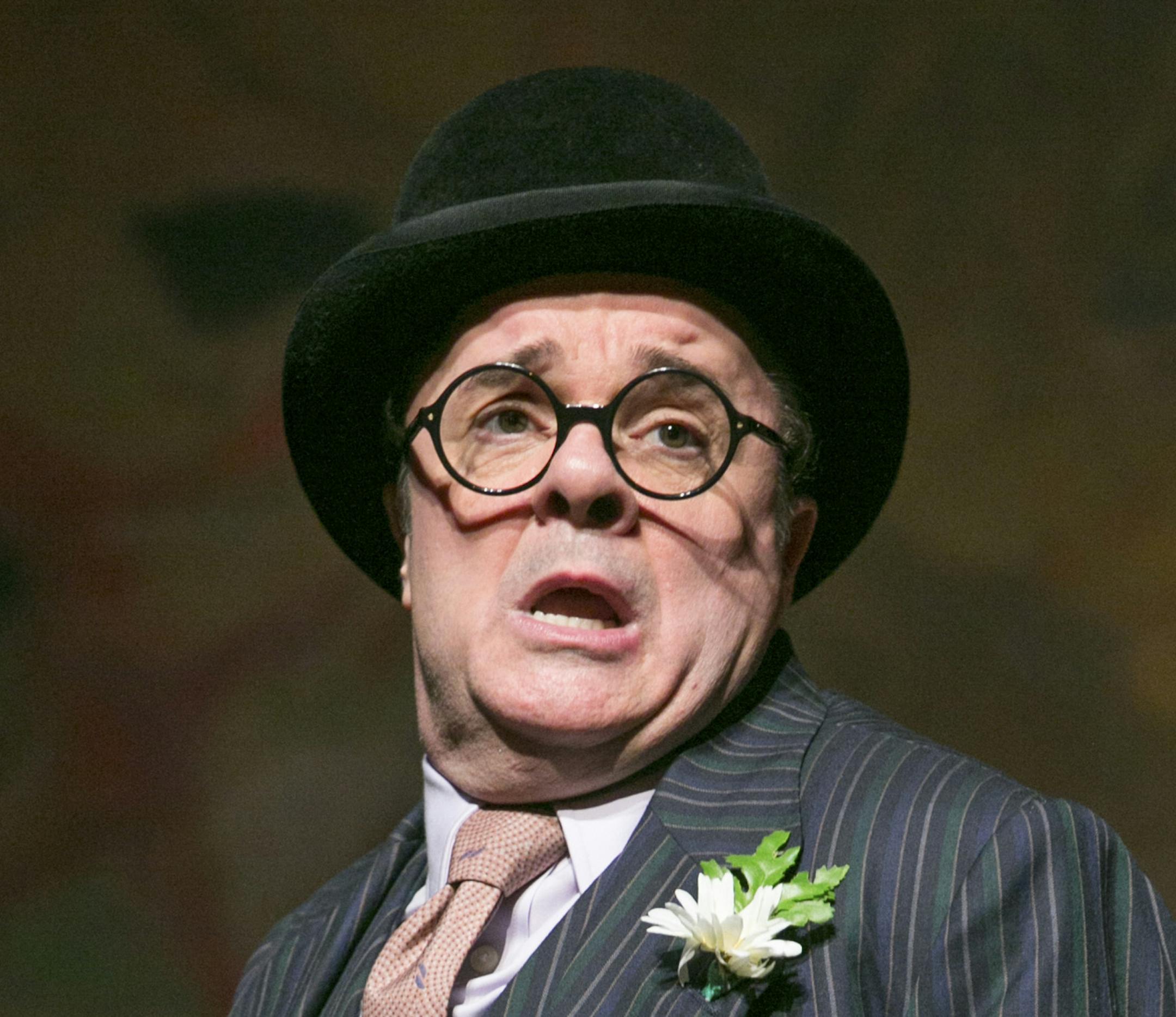 Nathan Lane in the play "The Nance" at Lyceum Theater in New York, March 20, 2013. Lane's character in "The Nance," is a burlesque performer who struggles with self-hatred and the idea of expressing love for another man in the 1930s. (Sara Krulwich/The New York Times) -- PHOTO MOVED IN ADVANCE AND NOT FOR USE - ONLINE OR IN PRINT - BEFORE MARCH 31, 2013. ORG XMIT: MIN2013040313105051