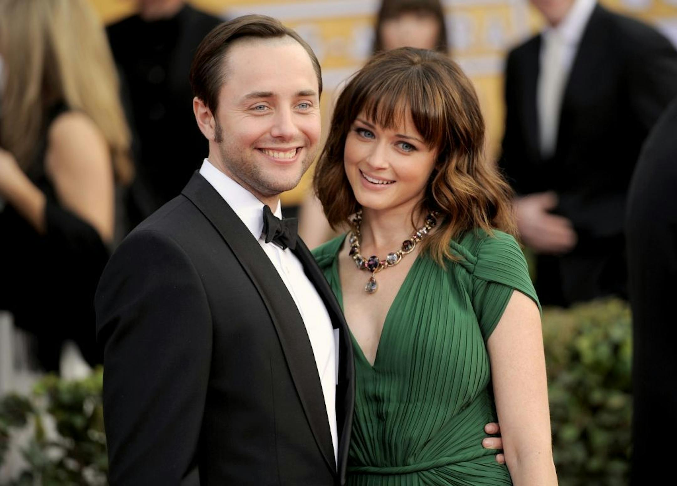 This Jan. 27 photo shows Vincent Kartheiser, left, and Alexis Bledel at the 19th Annual Screen Actors Guild Awards at the Shrine Auditorium in Los Angeles. Bledel's publicist, Meghan Prophet, is confirming the news that the couple is engaged.