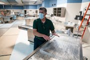 Dr. Andrew Baker, the Hennepin County chief medical examiner, gave a tour of the autopsy suite in the Hennepin County Medical Examiner’s facility in
