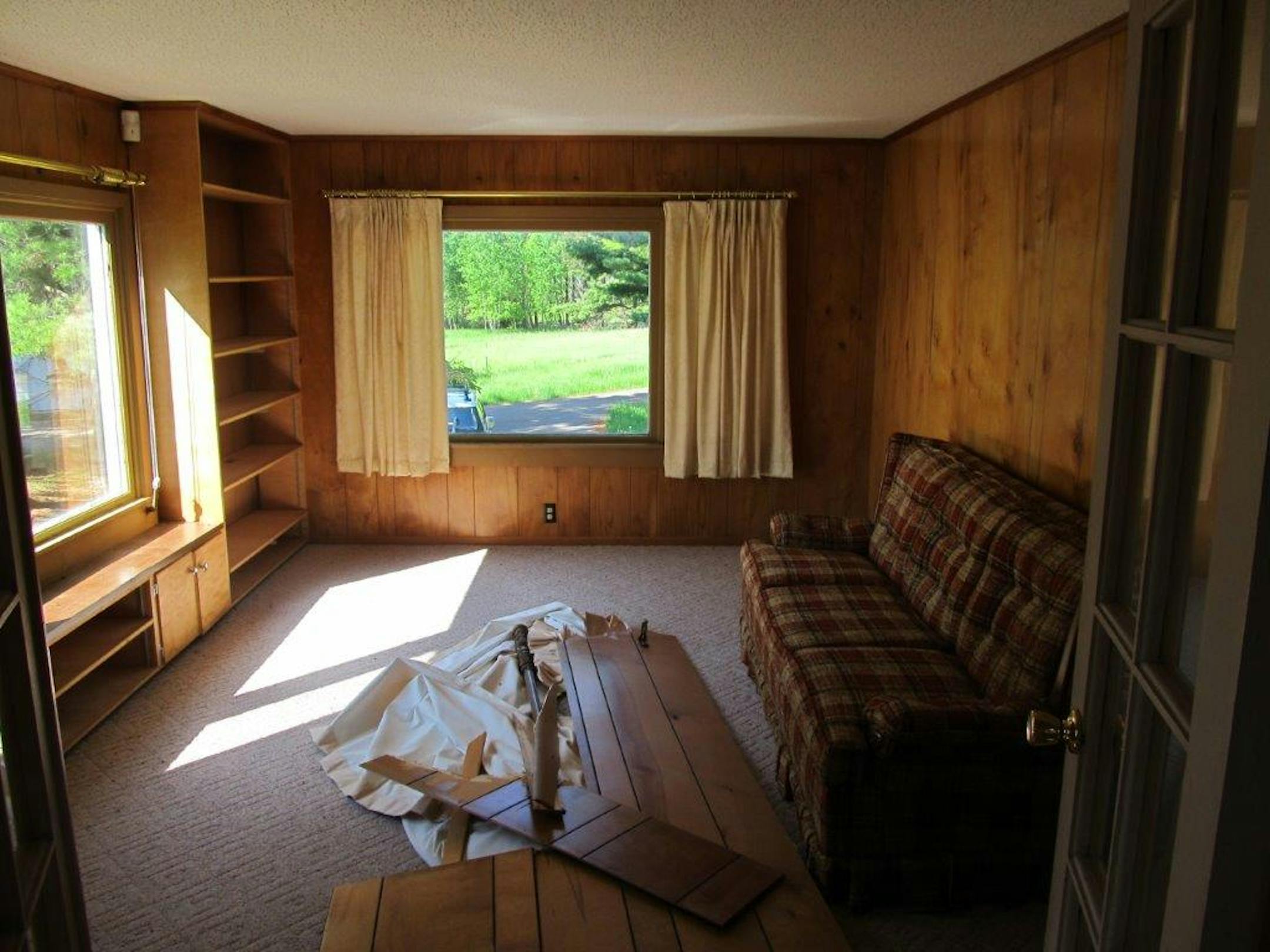 BEFORE - The little white cabin near Deerwood, Minn.