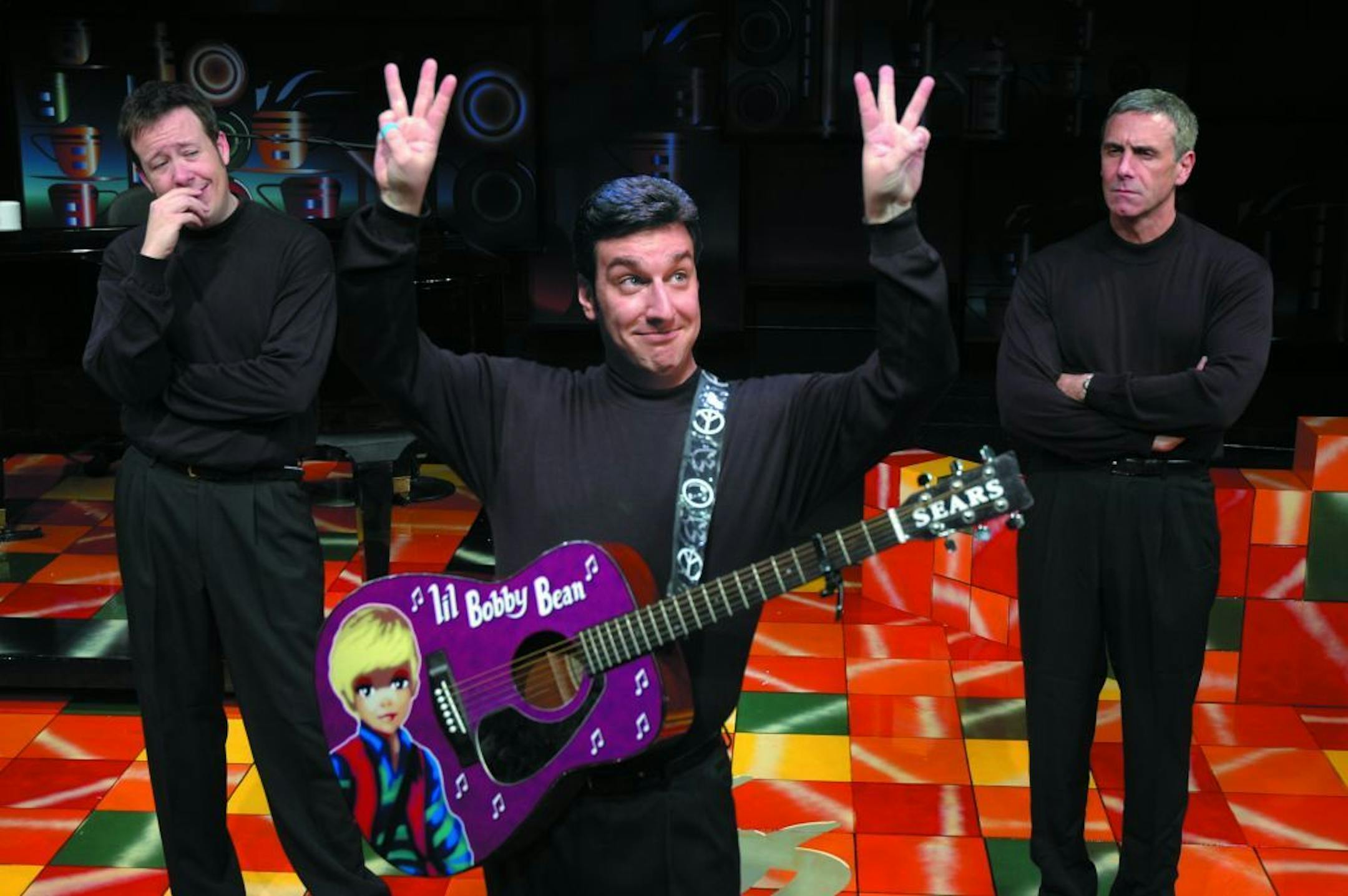 Paul Somers (Hugh Butternut), Brian Kelly (Bobby Bean) and Patrick Albanese (Buzz Maxwell) appeared in this year's production of Triple Espresso.