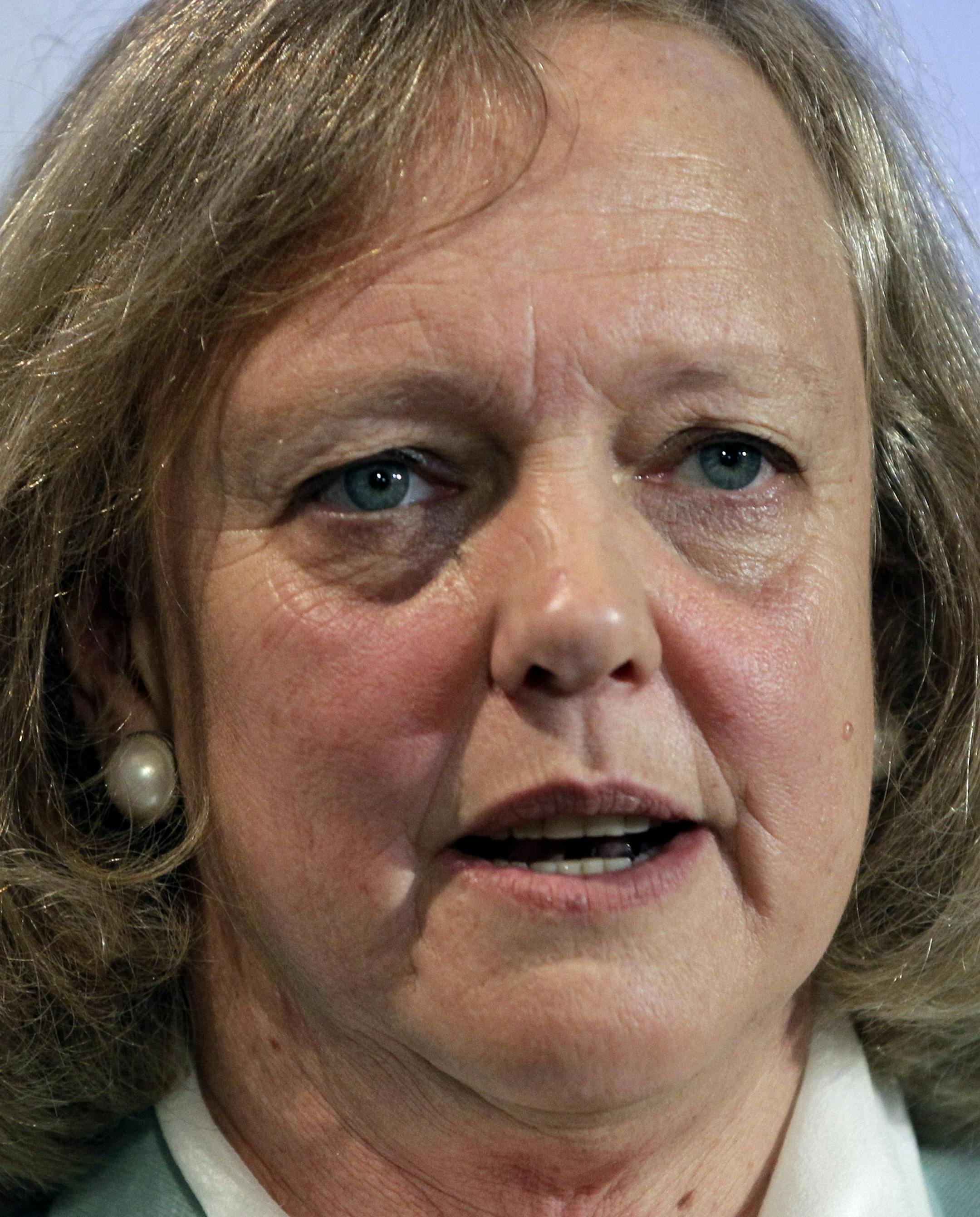 In this Friday, March 9, 2012 photo, Hewlett Packard CEO and President Meg Whitman speaks at a conference on the Stanford University campus in Palo Alto, Calif. Whitman could get more than $15 million for her first year as CEO of Hewlett-Packard, according to company filings. It's a big payday even by the lofty standards of big-time CEOs. The chief executives of major public companies made a median of $9.6 million in 2011, the most recent year available, according to executive pay research firm