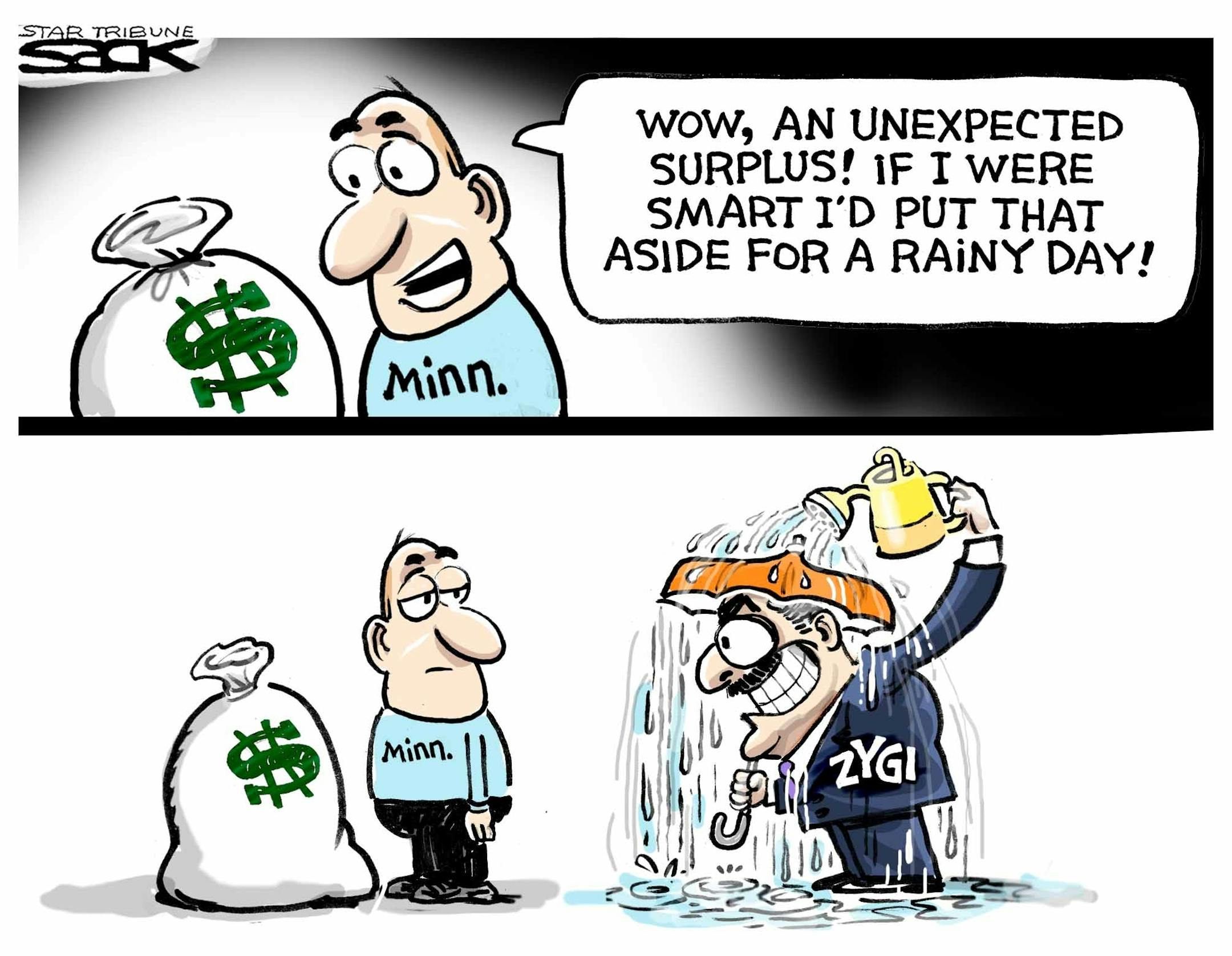 Topic: Unexpected $876 million state surplus.