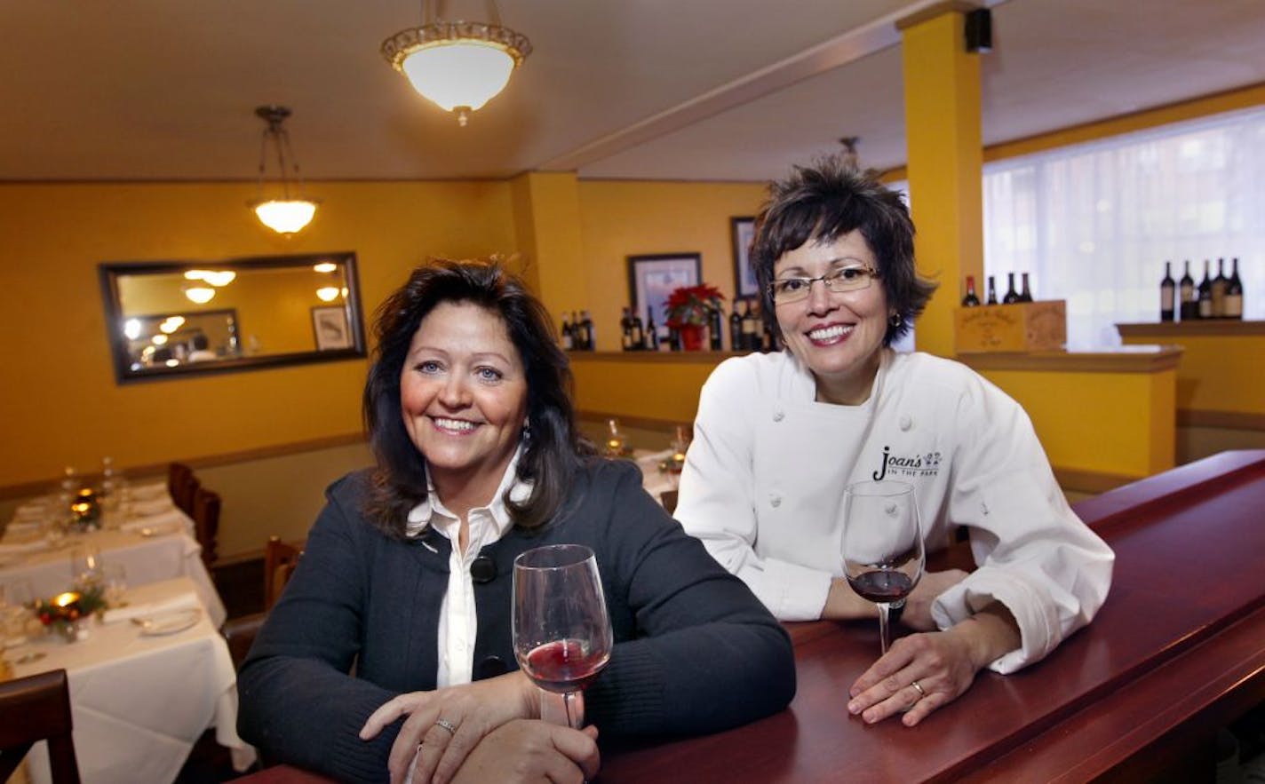 Joan Schmitt, left, and Susan Dunlap are co-owners of Joan's in the Park on Snelling Avenue.