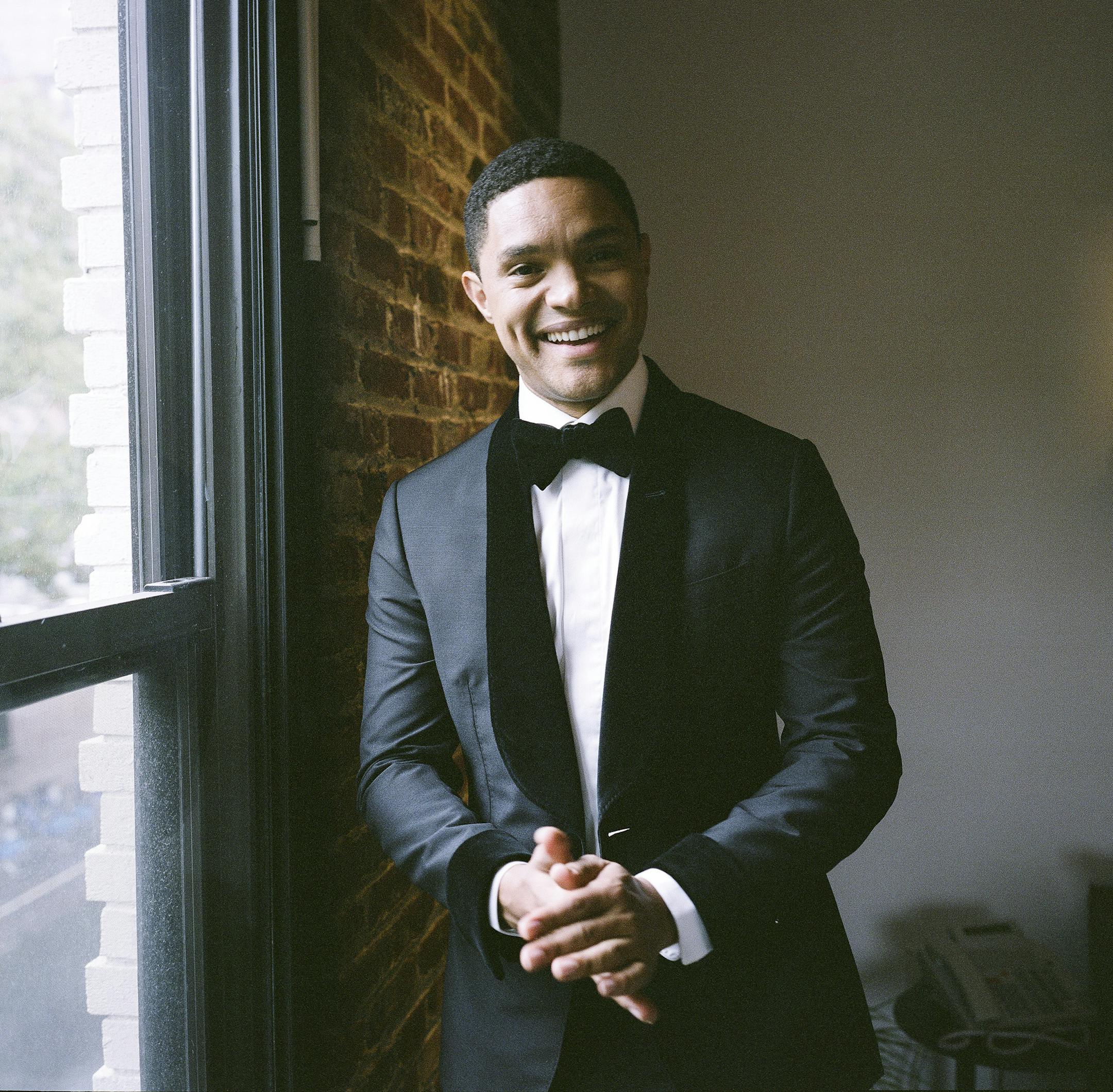 Trevor Noah during a fitting with Musika FrËre in New York, Sept. 10, 2018. Noahís show ìThe Daily Showî is up for an Emmy for the first time in a nontechnical category under his guidance. (Chase Hall/The New York Times)