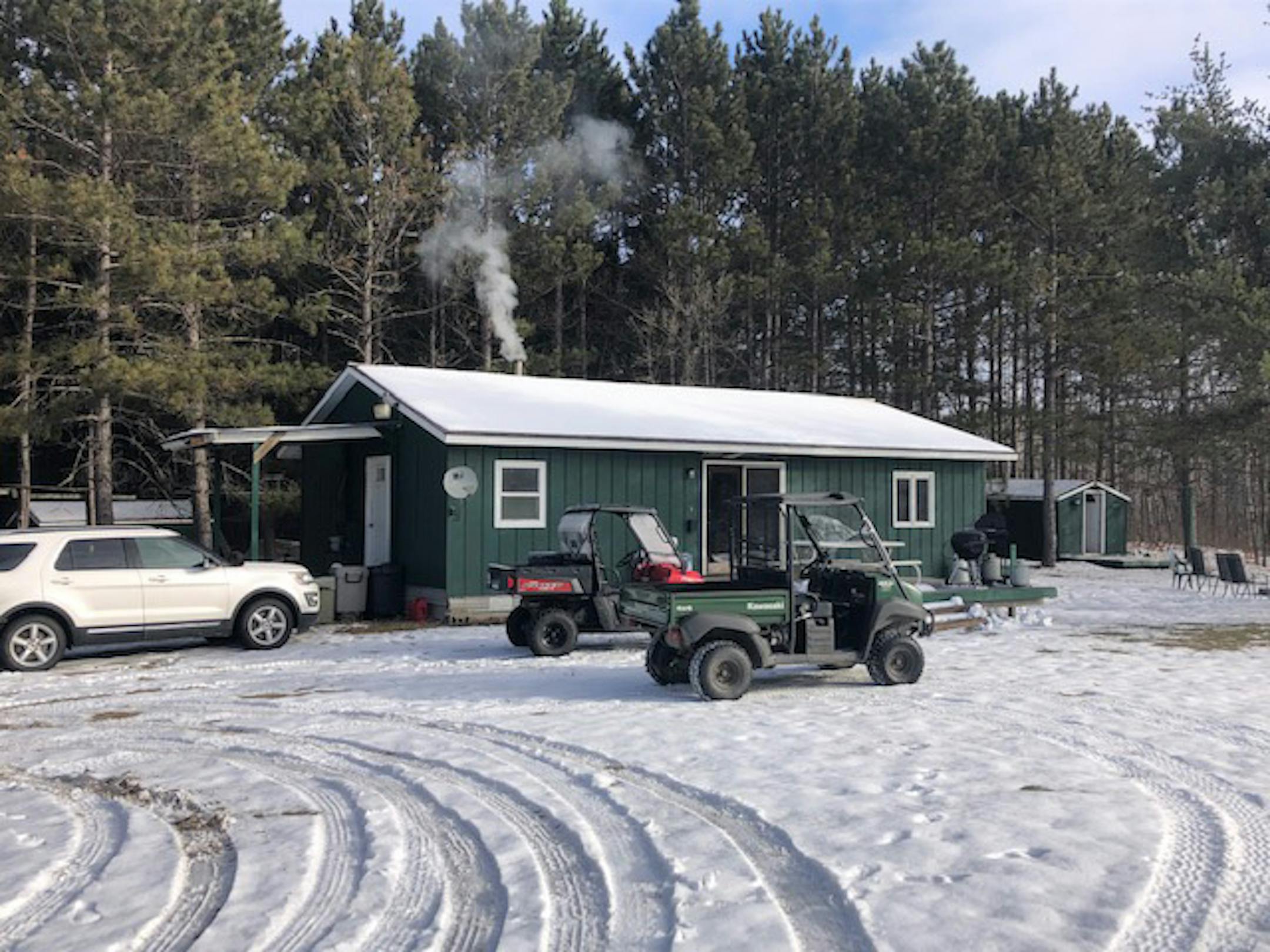 The deer hunting camp in northwest Minnesota owned by Mike Scarborough of Alexandria, Minn., and three friends.