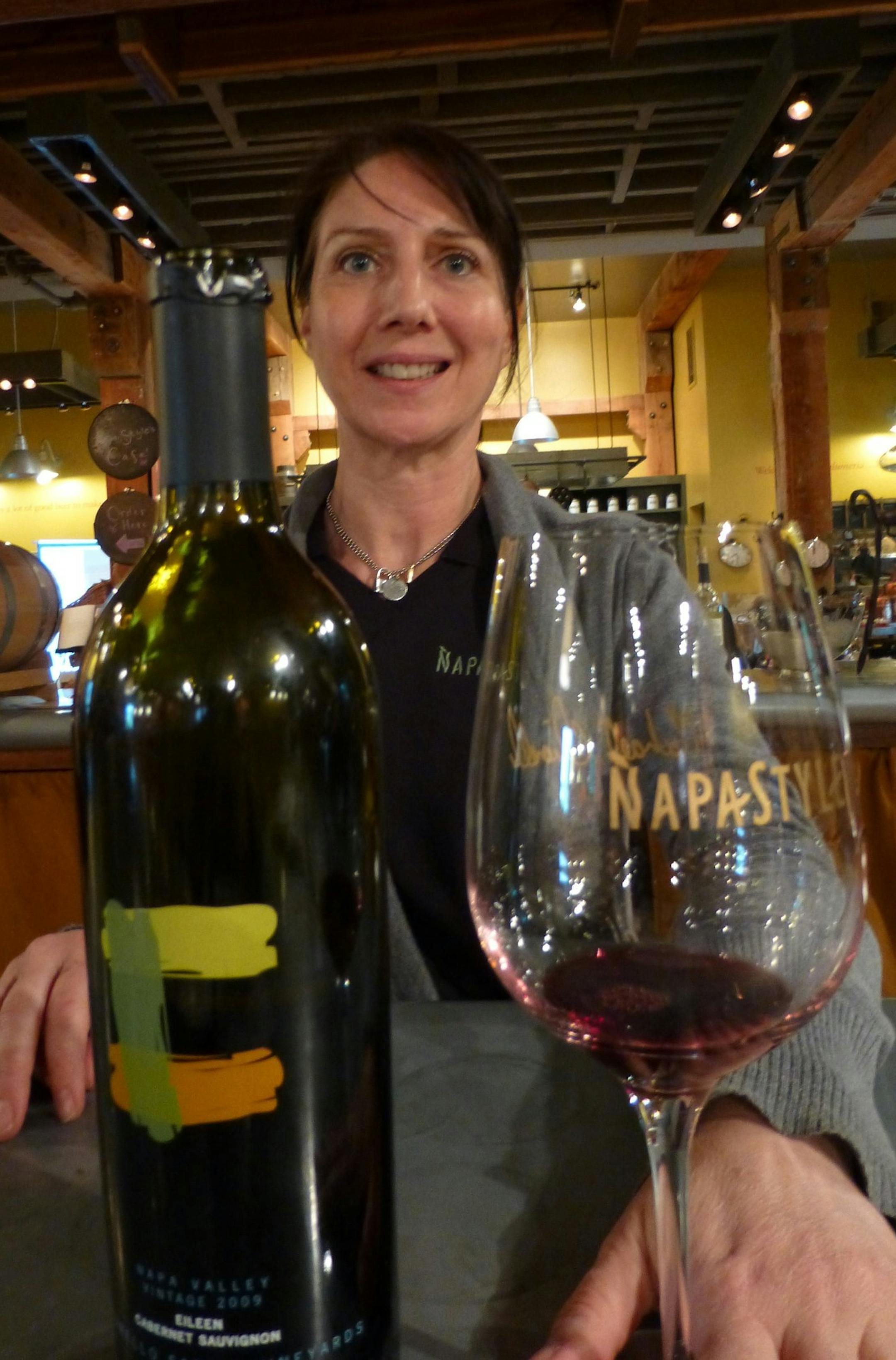 Connie Parsons offers a taste at Napa Style marketplace on the Vintage Estate in Napa Valley's Yountville, California. (Steve Haggerty/MCT) ORG XMIT: 1142103