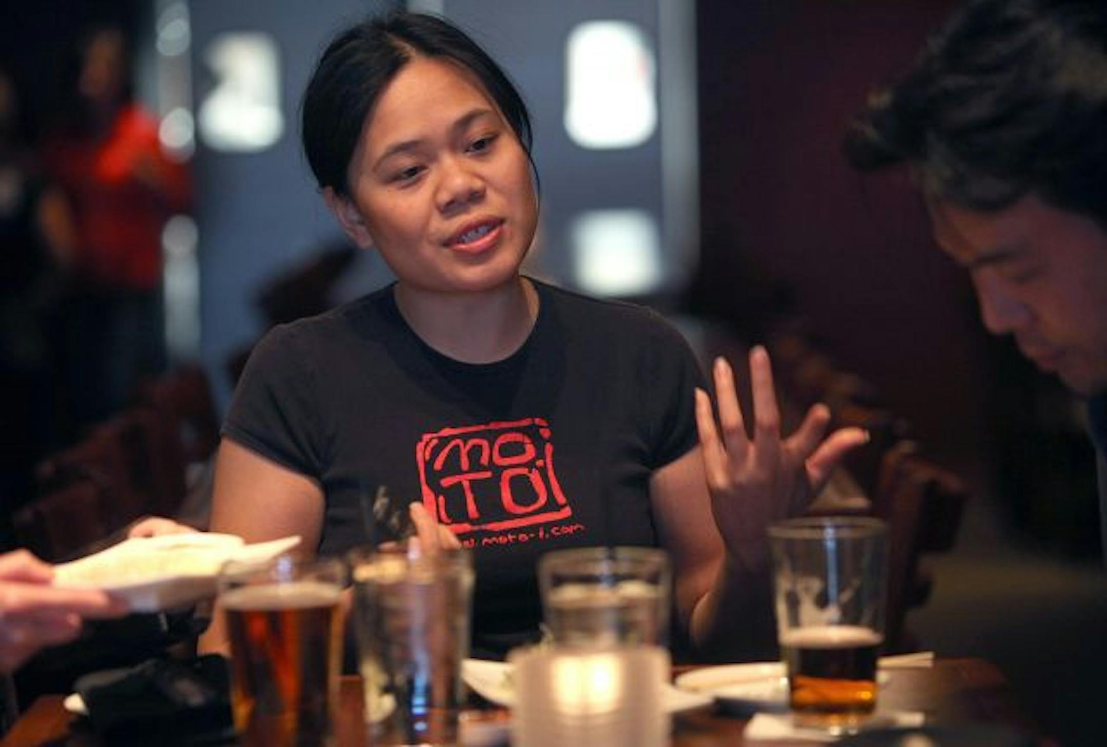 The staff at moto-i, including bartender Sinoun Hooper, has an impressive depth of knowledge regarding all things sake.