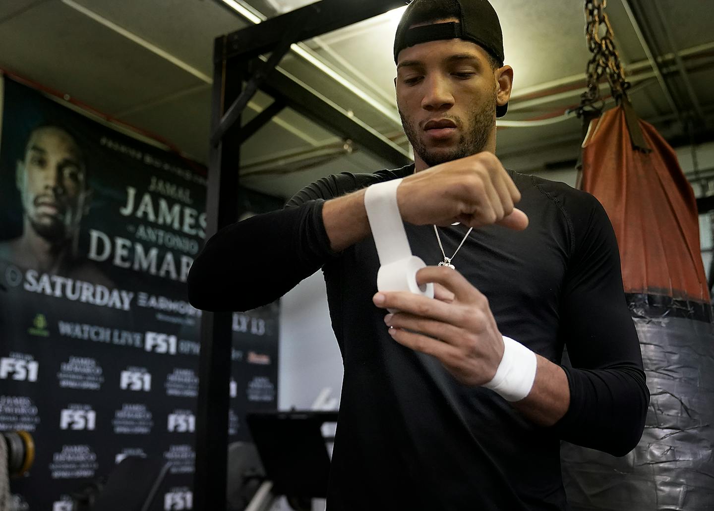 In the little-known up-north outpost of Barnum, Circle of Discipline boxers go to train, in the woods and away from the city. Here, Circle of Discipline boxer David Morrell Jr., born and raised in Santa Clara, Cuba, during morning training Friday at the Circle of Discipline gym in Barnum. ]