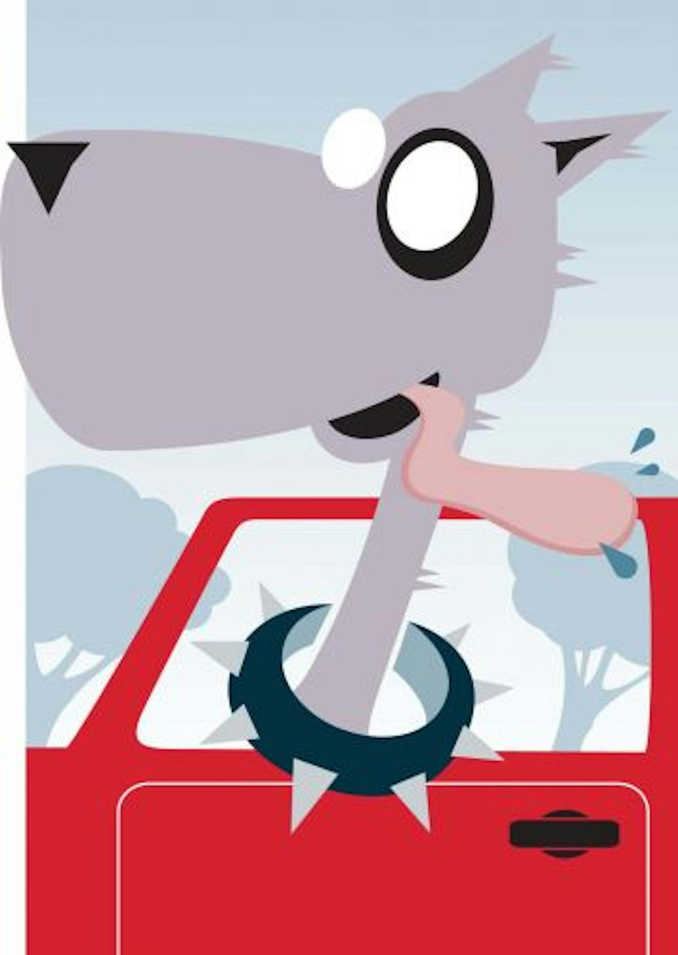 Letting your dog stick its head out the car window can be dangerous.