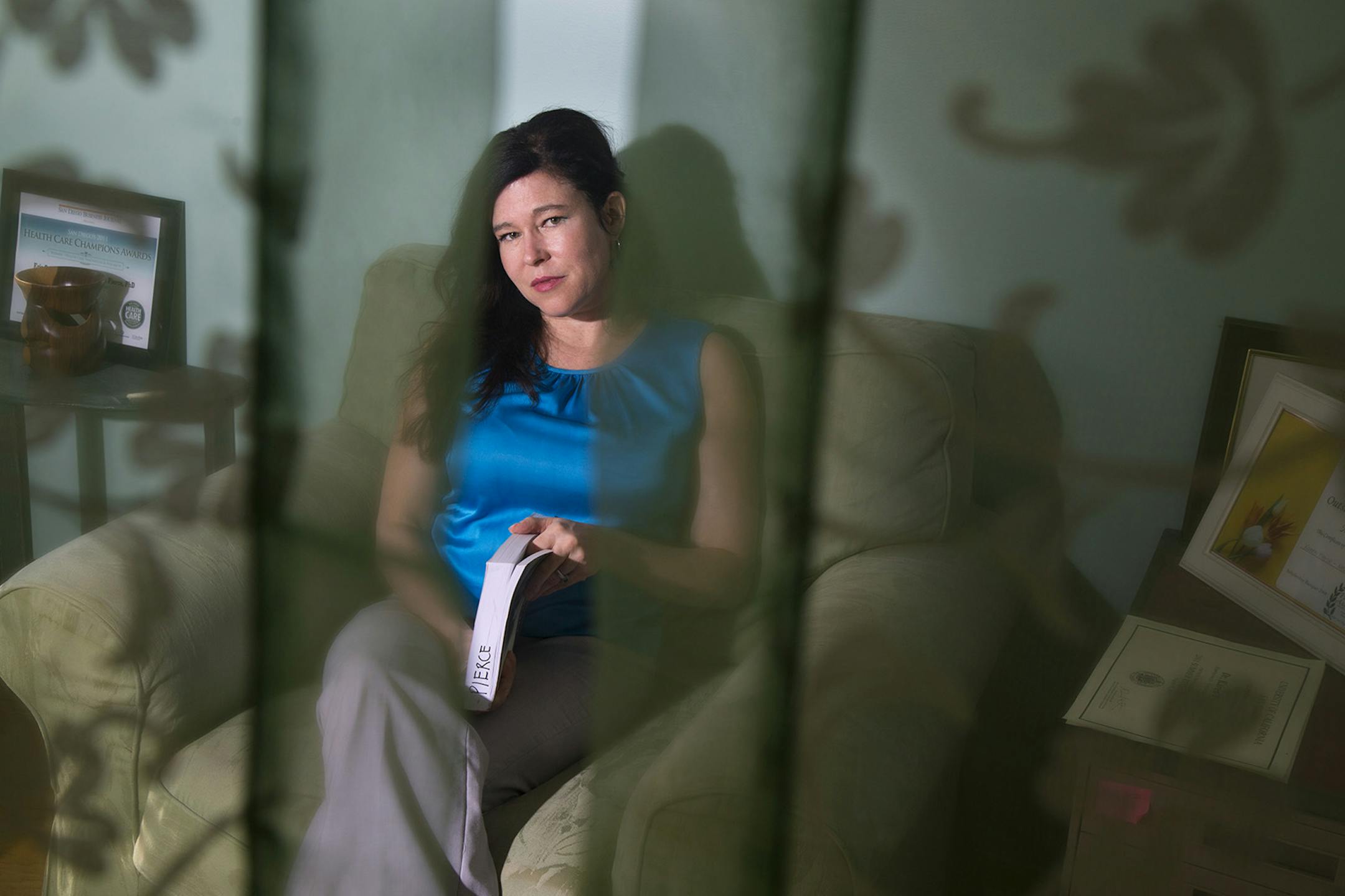 Dr. Karen Pierce, Ph.D., co-director of the UC San Diego Autism Center, and Associate Professor, Department of Neurosciences. UCSD is one of 200 institutions that participated in a nationwide study to collect DNA from people with autism. (Howard Lipin/San Diego Union-Tribune)