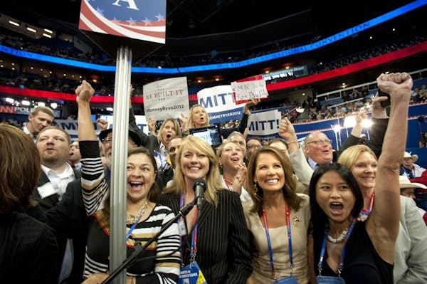 The Minnesota delegation cast 33 votes for Ron Paul, 1 for Rick Santorum and 6 for Mitt Romney on the first night of the Republican Convention in Tamp