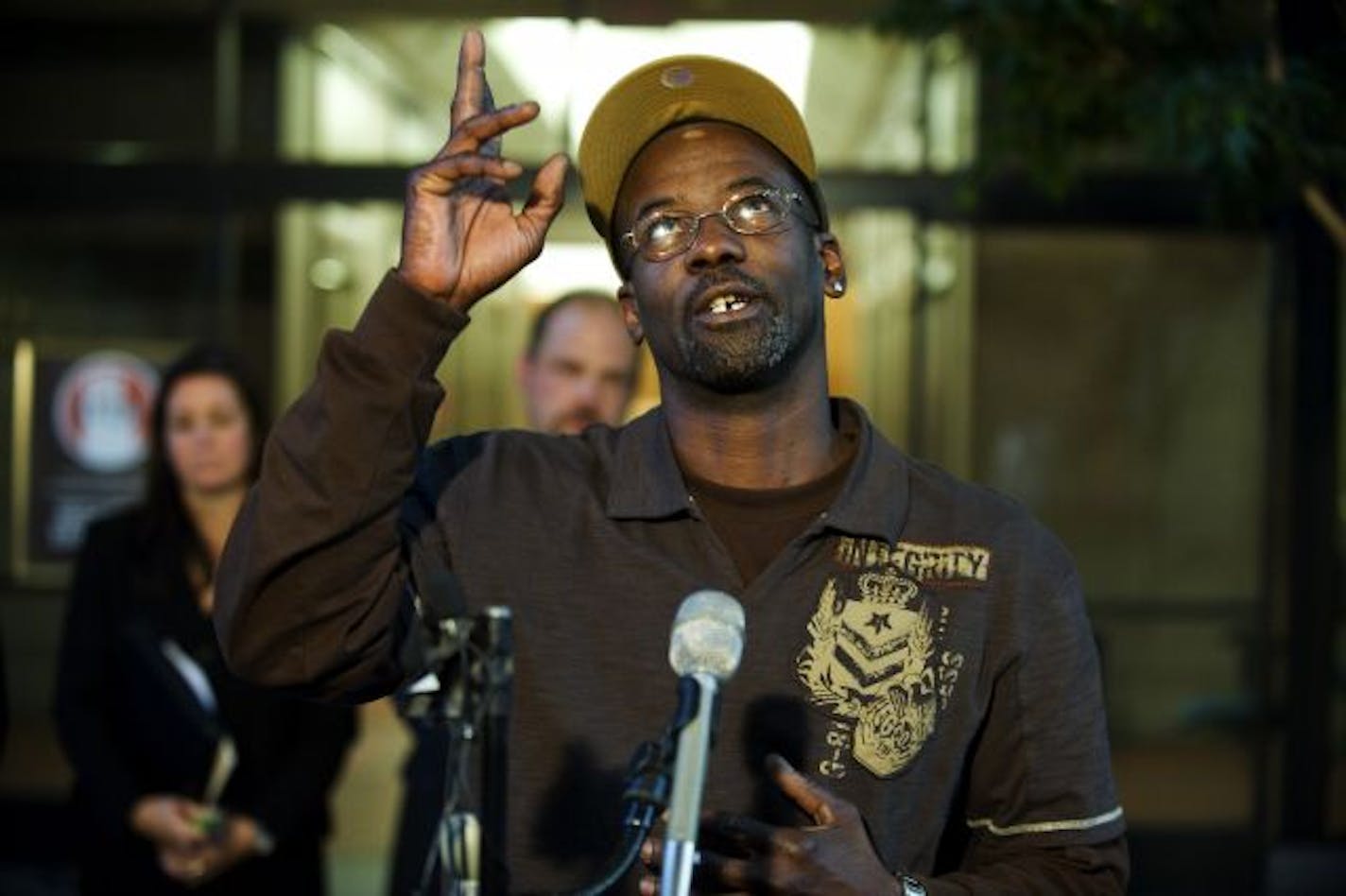 Joseph Williams, whose toddler daughter was found alive at the south Minneapolis murder scene, pointed to the heavens Tuesday, explaining how he often he prayed during the ordeal. "Stay strong," he told the family of Brian Flowers, who was convicted of murder on Tuesday. "I want you all to continue praying for me."