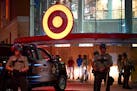 A few people were detained outside the Target in downtown Minneapolis on Thursday night after the curfew went into effect.