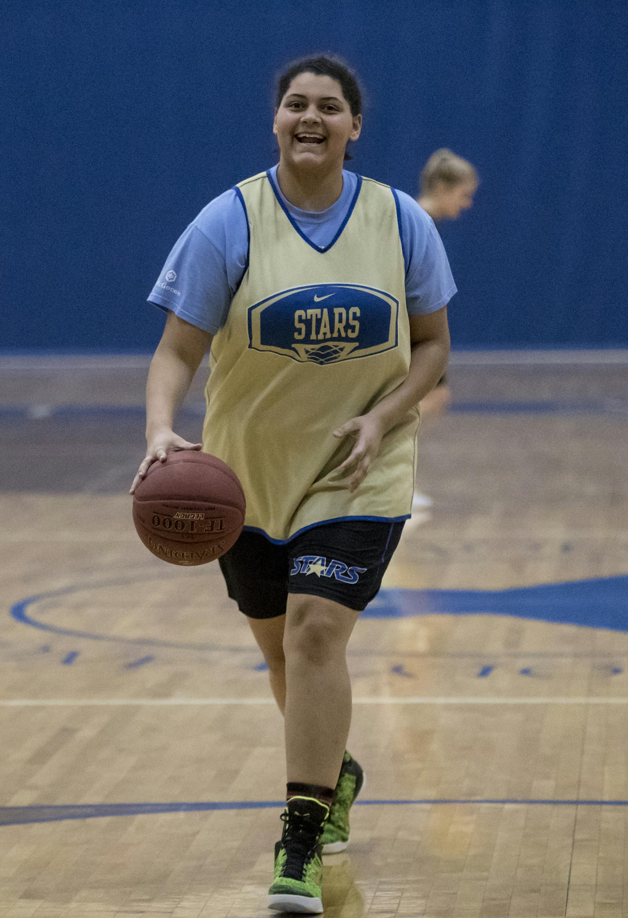 Holy Angels girls' basketball player Destinee Oberg during practice on Tuesday, December 12, 2017. ] RENEE JONES SCHNEIDER ï renee.jones@startribune.com