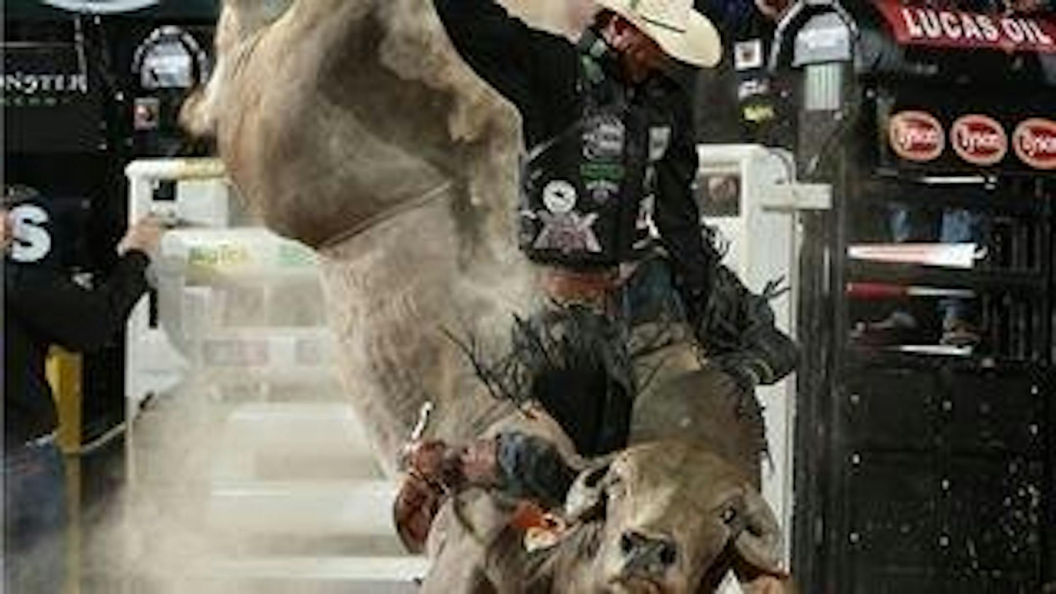 A photo Sen. Rosen tweeted last week with the message: "JBMauney on my Smackdown for 93.75 pts at World Finals Round 2. Big win for bull n rider"