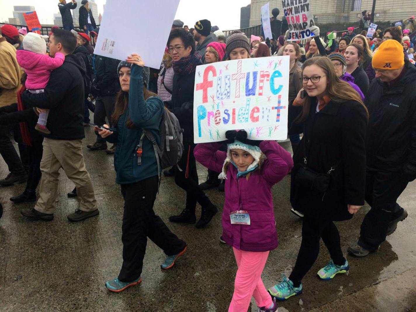 One "future president" joined the Minnesota Women's March in St. Paul.