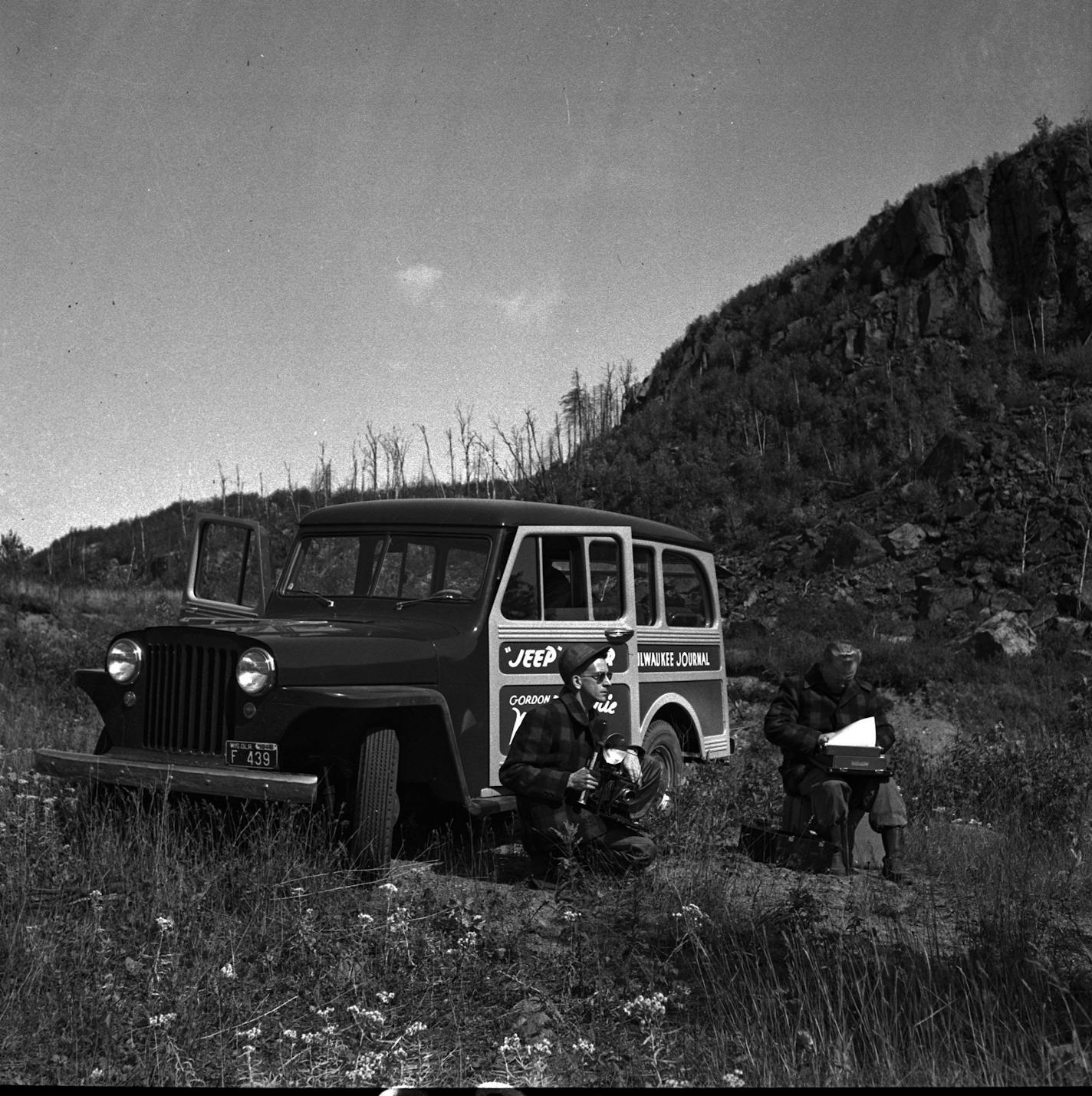 Gordon MacQuarrie, right, who became the outdoors editor at the Milwaukee Journal Sentinel in 1936, regaled readers with personal tales from the outdoors.