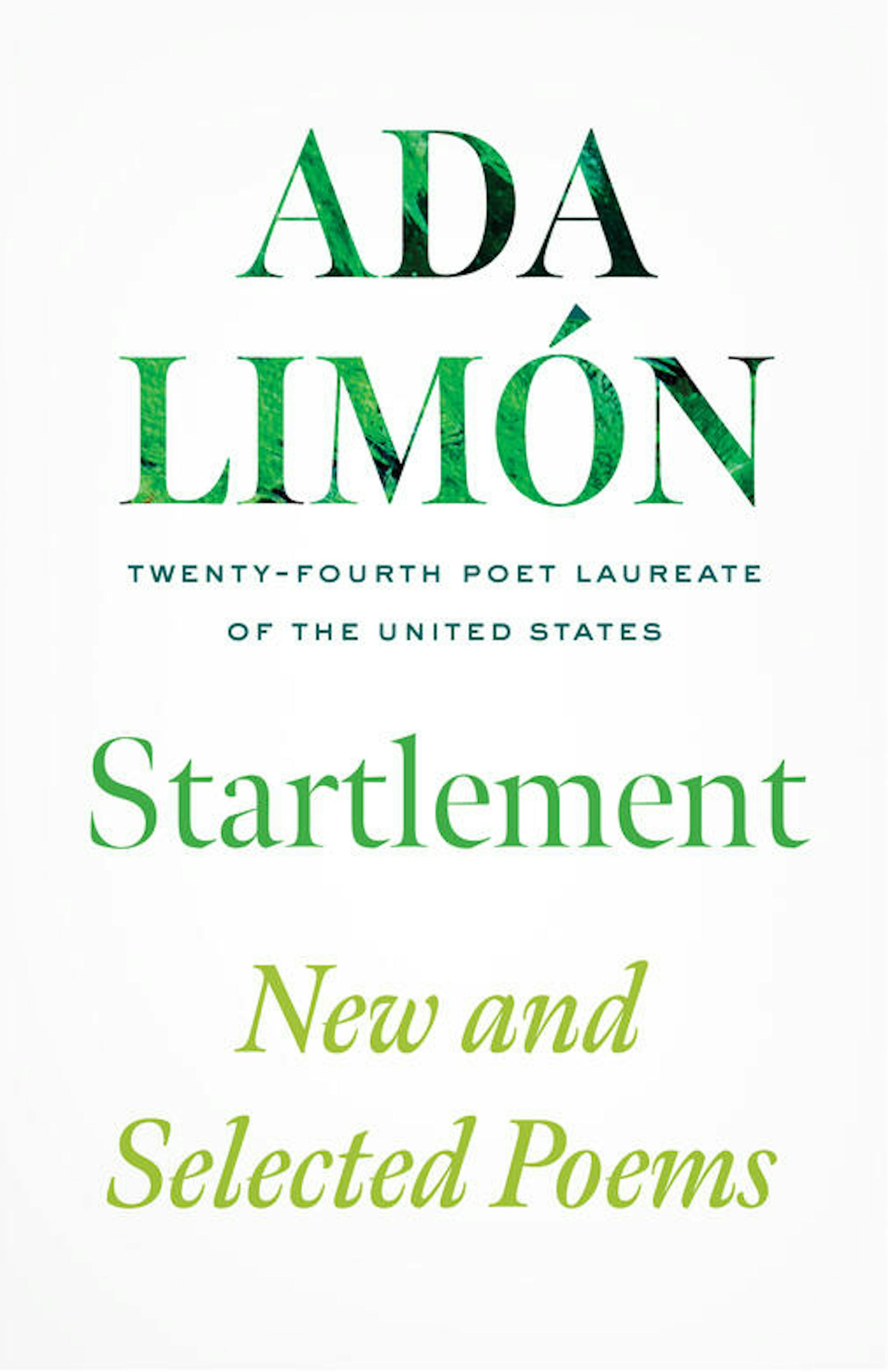 cover of Startlement is green type on a white background