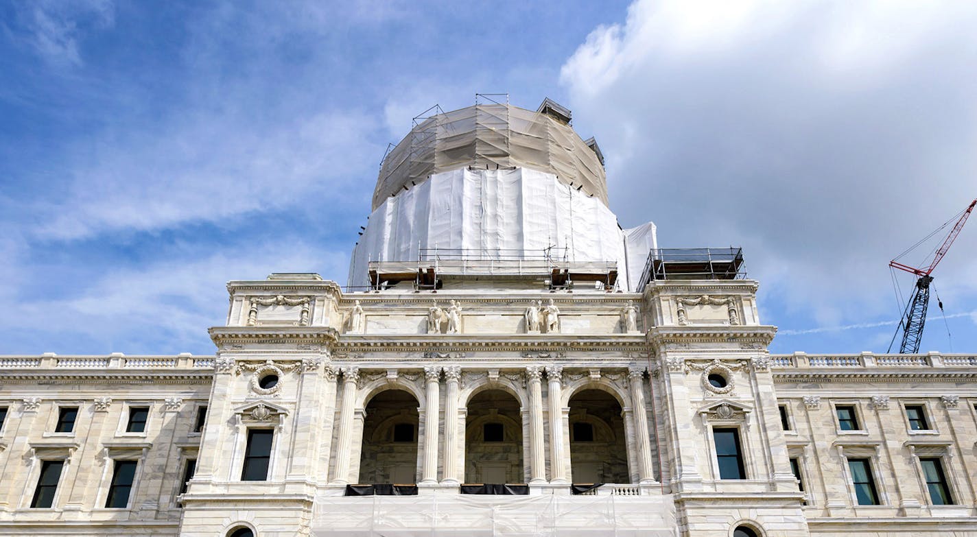 The State Capitol in St. Paul is undergoing renovation.