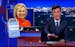 Stephen Colbert makes fun of presidential candidates' merchandise.