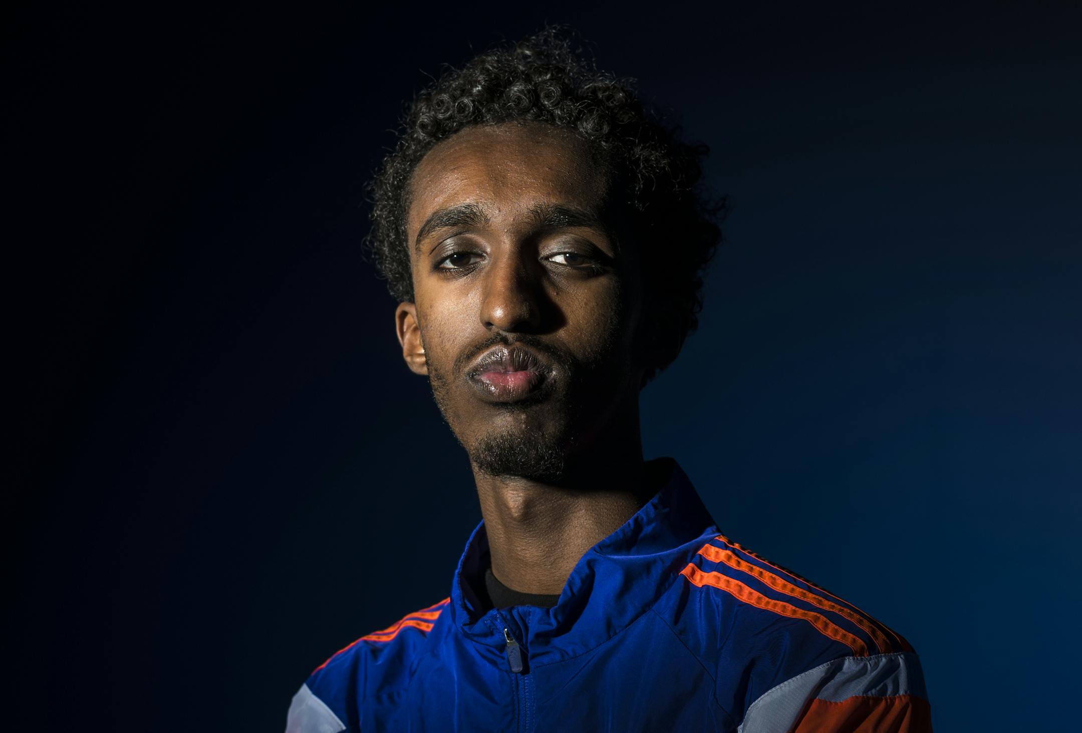 Khalid Hussein is on the Wayzata boysí cross-country
team. ]In studio photo shoot of first Star Tribune fall athlete of the year for girls' swimming, girls' tennis, and boys' and girls' cross-country. total of four kids.Richard Tsong-Taatariiïrtsong-taatarii@startribune.com