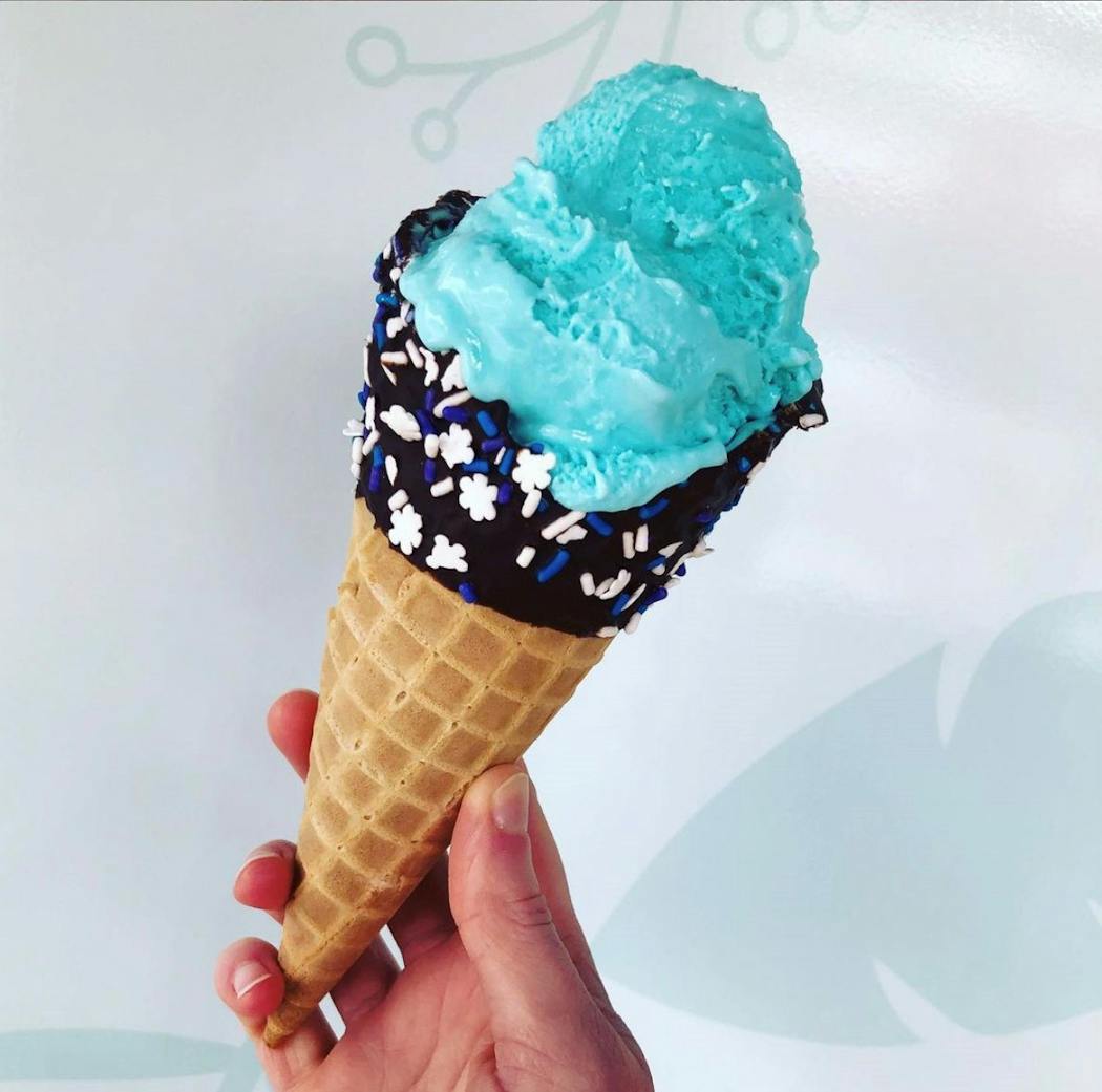 The Blue Moon scooped at several Twin Cities ice cream shops is made by Madison-based Chocolate Shoppe.