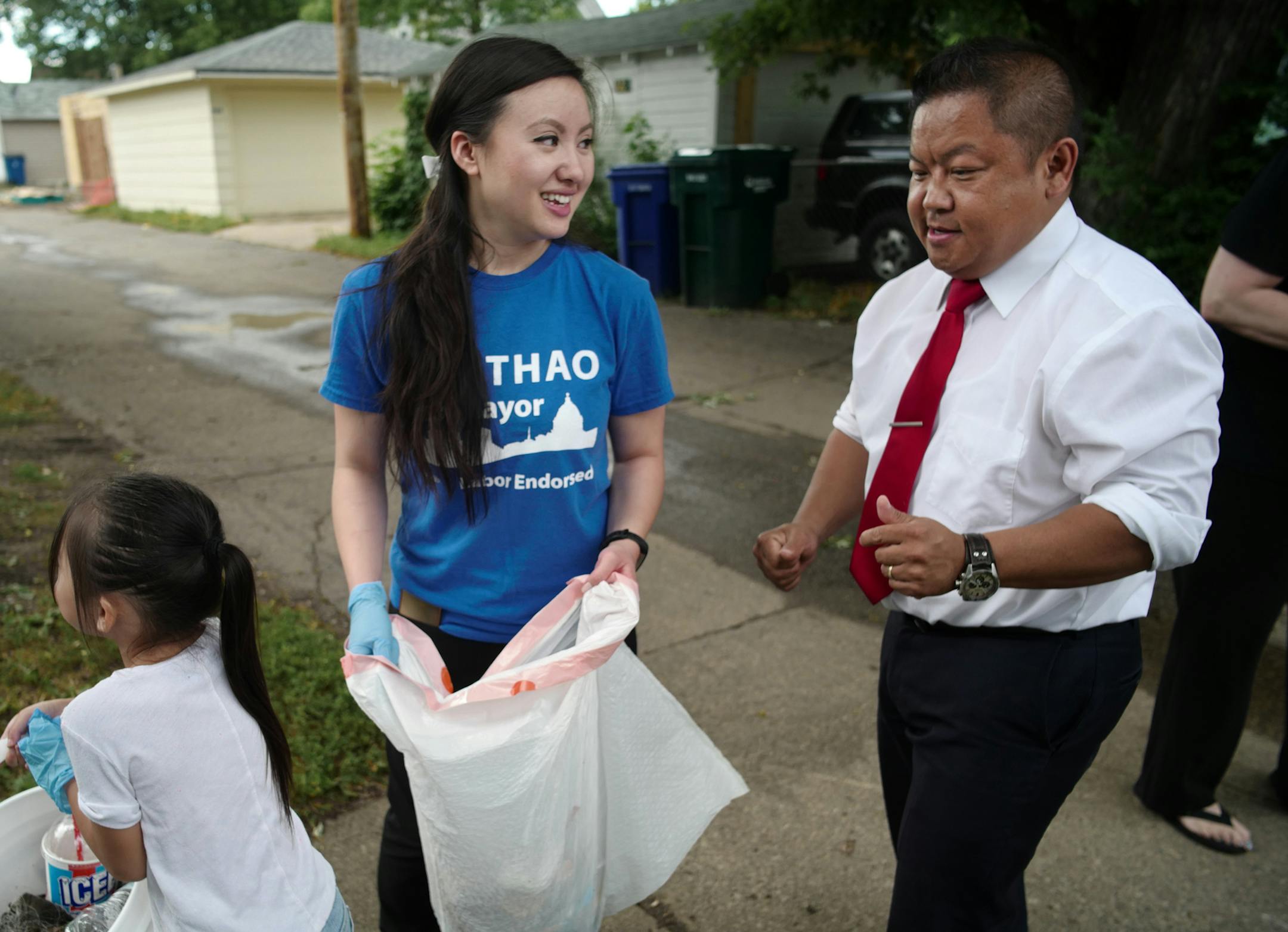 Mai Chong Xiong was one of the young volunteers helping Councilman Dai Thao FB livestream an action plan clean up a Frogtown.] Community members are questioning whether the DFL endorsement system preserves existing power centers by giving more delegates to communities that typically have higher turnout. Richard Tsong-Taatarii/Richard Tsong-taatarii@startribune.com