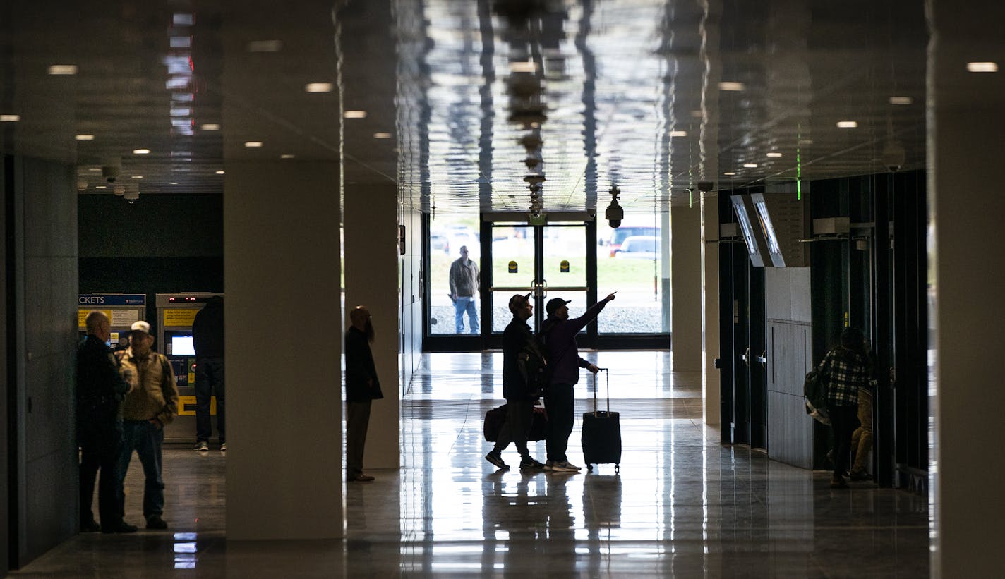 Commuters inside of the new Mall of America transit station. The 25-year-old station hasn't undergone a renovation since 2004, when the Blue Line began service.