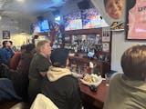 Fans at A Bar of Their Own in Minneapolis watched as South Carolina took on North Carolina State in the NCAA Women's Final Four.