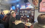 Fans at A Bar of Their Own in Minneapolis watched as South Carolina took on North Carolina State in the NCAA Women's Final Four.