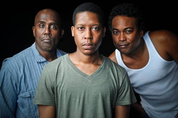 James A. Williams, Namir Smallwood and Gavin Lawrence in " The Brothers Size"