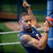 Byron Buxton worked on strength and conditioning drills during a workout at Norcross Sports Training Academy January 14 , 2014 near Atlanta ,GA. ] JER