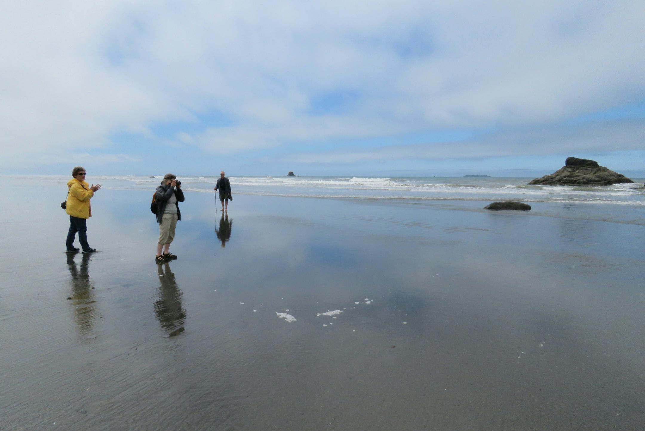 Photos by Lisa Meyers McClintick Ruby Beach, one of several within Washington stateís Olympic National Park, draws visitors to its Pacific Coast tidepools at low tide.