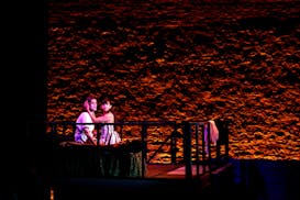 Samuel Osborne-Huerta and Paulina Aparicio-Rosales play Romeo and Juliet in a "Rent"-like take on Shakespeare's tragedy at the Luminary Arts Center.