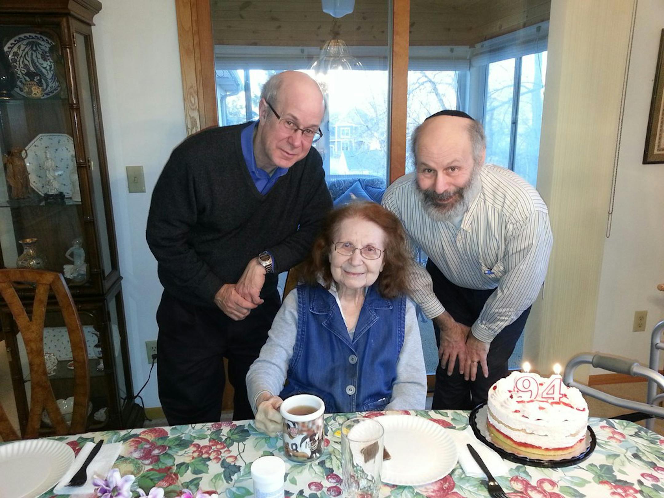 Ida Rapoport, center, with sons Andrew, left, and Edward.