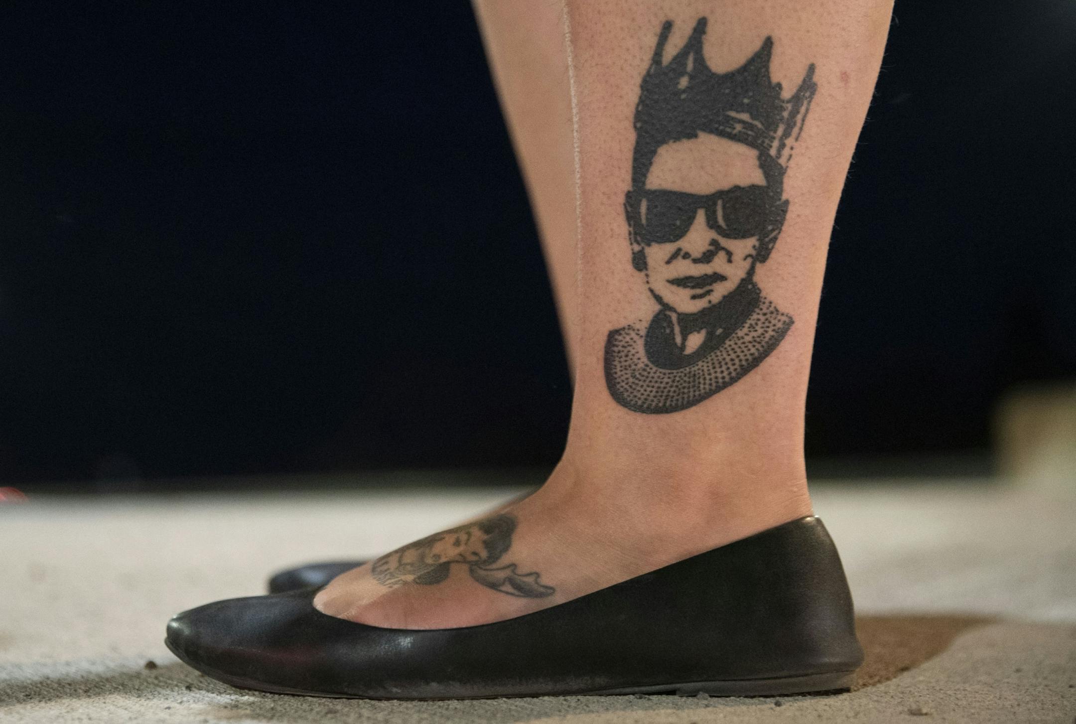 Chancey Willis showed off her new tattoo of the late Supreme Court Justice Ruth Bader Ginsberg that she got two days after her passing.