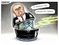 Sack cartoon: Russia's venom