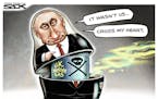 Sack cartoon: Russia's venom